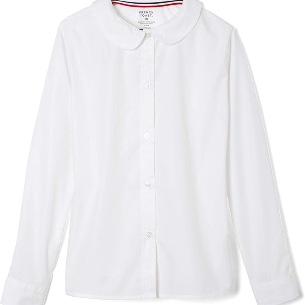 French toast girls uniform collared button down